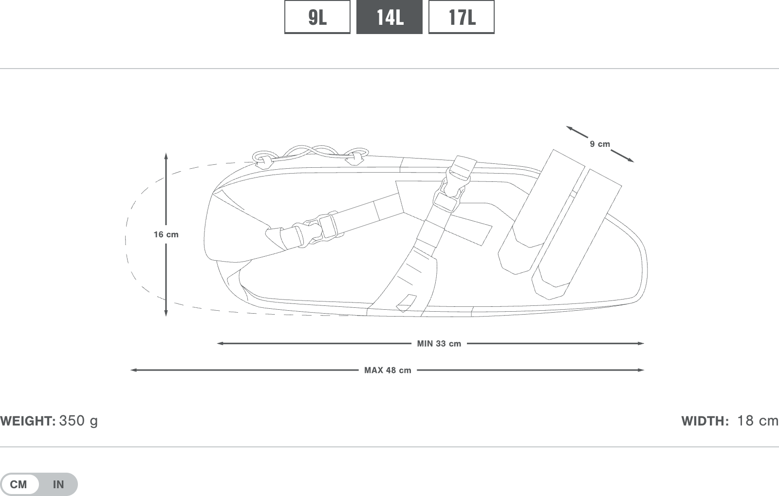 Apidura Expedition satulalaukku 14L