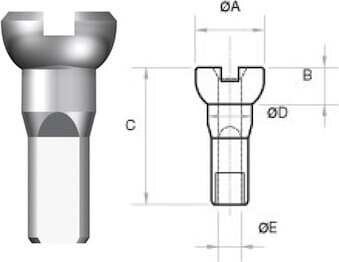 Sapim Nippeli, Polyax, messinki, 12 mm Kirkas