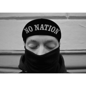 Black Spoke Collective - No border, No nation pyöräilylippis, musta